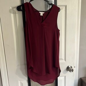 Sheer Maroon H&M tank top with thick straps